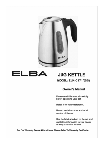 Manual Elba EJK-C1717(SS) Kettle
