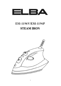 Bruksanvisning Elba ESI-1196V Strykjärn