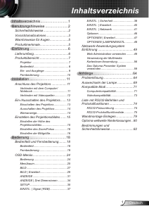 Bedienungsanleitung Optoma EX400 Projektor