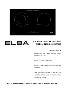 Handleiding Elba EICH-G3622ST(BK) Kookplaat