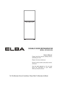 Handleiding Elba ULTIMO ER-G2521(SV) Koel-vries combinatie