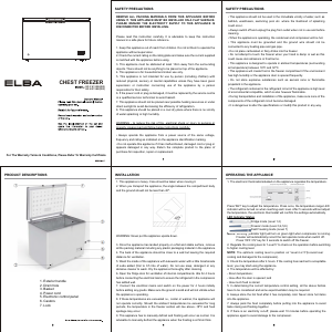 Handleiding Elba ARTICO EF-F4132E(GR) Vriezer