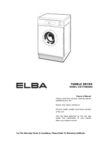 Manual Elba ED-F7209(WH) Dryer