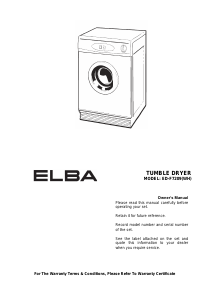 Bruksanvisning Elba ED-F7209(WH) Torktumlare