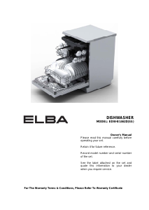 Manual Elba EDW-B1462D(SS) Dishwasher