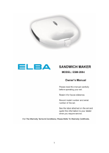 Manual Elba ESM-2084 Contact Grill