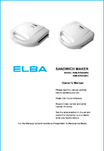 Manual Elba ESM-G7020(WH) Contact Grill
