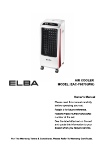 Handleiding Elba EAC-F6575(WH) Airconditioner