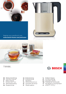Manuale Bosch TWK8619P Bollitore