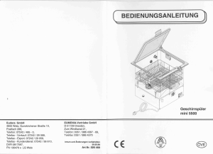 Bedienungsanleitung Eudora mini 5500 Geschirrspüler