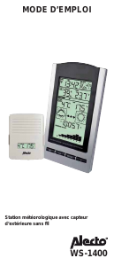 Mode d’emploi Alecto WS-1400 Station météo