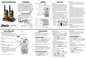 Mode d’emploi Alecto FR-70 Talkie-walkie