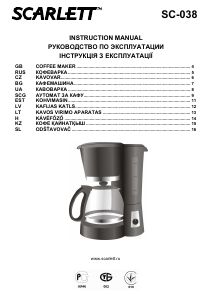 Manual Scarlett SC-038 Coffee Machine