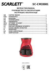 Manual Scarlett SC-CM33001 Coffee Machine