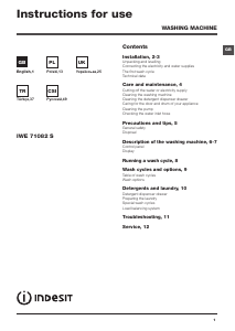 Посібник Indesit IWE 71082 S C ECO Пральна машина