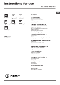 Manuale Indesit WITL 861 (EU) Lavatrice