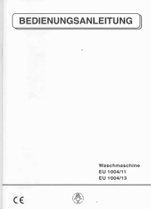 Bedienungsanleitung Eudora EU 1004 Waschmaschine