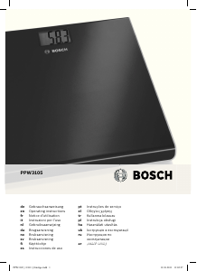 Посібник Bosch PPW3105 AxxenceEasy Ваги