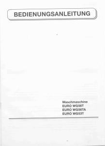 Bedienungsanleitung Eudora Euro WG53T Waschmaschine