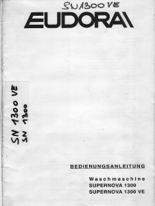 Bedienungsanleitung Eudora Supernova 1300 VE Waschmaschine