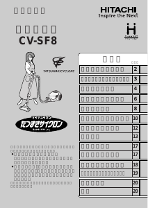 説明書 日立 CV-SF8 掃除機