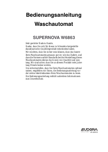 Bedienungsanleitung Eudora W 6863 Supernova Waschmaschine