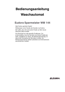 Bedienungsanleitung Eudora WM 144 Sparmeister Waschmaschine
