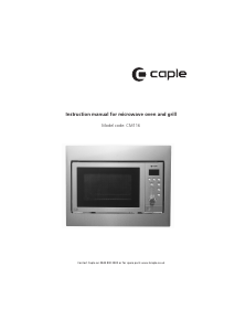 Bruksanvisning Caple CM116 Mikrovågsugn