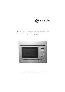 Bruksanvisning Caple CM118 Mikrovågsugn