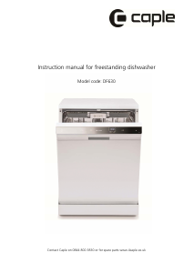 Manual Caple DF630 Dishwasher