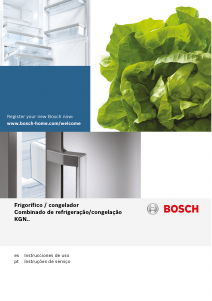 Manual Bosch KGN36NW3C Frigorífico combinado