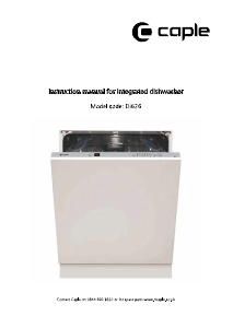 Manual Caple Di626 Dishwasher