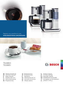Bruksanvisning Bosch TKA8651 Kaffemaskin