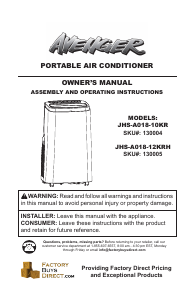 Handleiding Avenger JHS-A018-12KRH Airconditioner