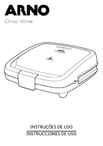 Manual Arno SM192D74 Croc Time Grelhador de contacto