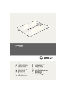 Manuale Bosch PPW3330 AxxenceSlimLine Analysis Plus Bilancia