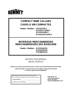 Mode d’emploi Summit SCR312LCSSWC2 Cave à vin