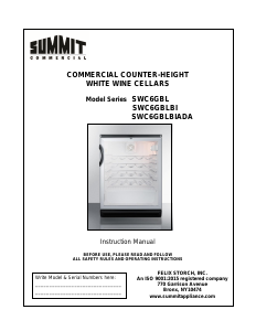 Handleiding Summit SWC6GBLBIHV Wijnklimaatkast