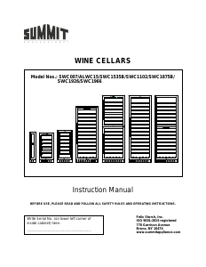 Handleiding Summit SWC007 Wijnklimaatkast