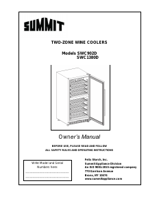Handleiding Summit SWC902D Wijnklimaatkast