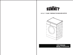 Handleiding Summit SPWD2201SS Was-droog combinatie