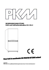 Bedienungsanleitung PKM KG 151-2 Kühl-gefrierkombination