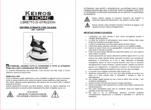 Manuale Keiros Home 123876.01 Ferro da stiro