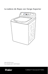Manual de uso Haier GWT750AW Lavadora