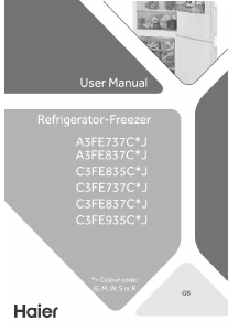 Manual Haier C3FE837CGJ Fridge-Freezer