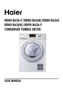 Manual Haier HD80-B636B Dryer