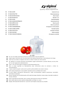 Mode d’emploi Alpina SF 3000 Juicy Fruity Presse-fruits