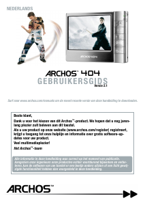 Handleiding ARCHOS 404 Mp3 speler
