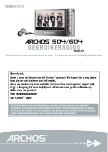 Handleiding ARCHOS 504 Mp3 speler