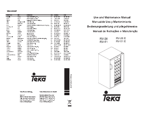 Manual Teka RV 26 E Cave de vinho